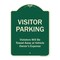 Signmission Designer Series-Visitor Parking Violators Will Be Towed Away Vehicle Owner, 24" x 18", G-1824-9870 A-DES-G-1824-9870 - alternate 1